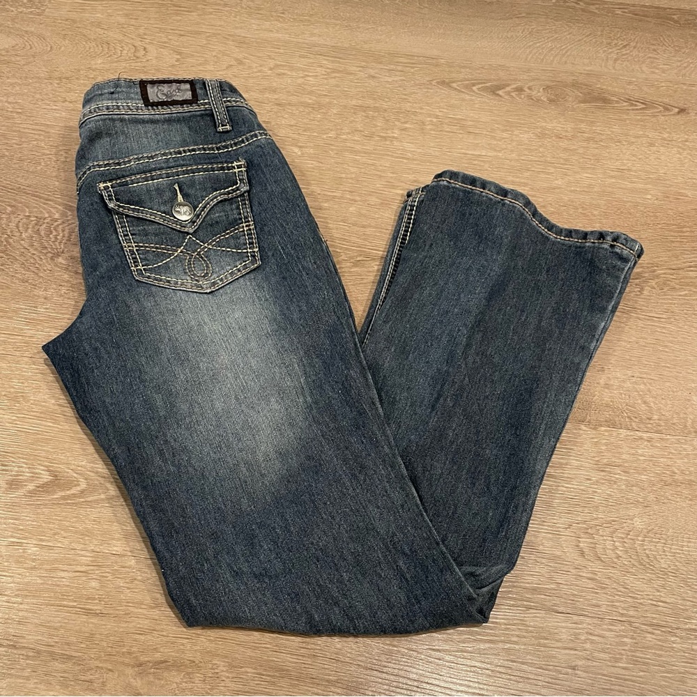 Earl jean blue bootcut jeans junior sz 3 inseam 28”